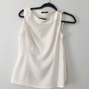 SHENDEL White Sleeveless Blouse